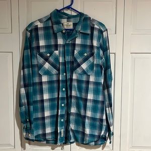 Light blue button up American eagle dress shirt